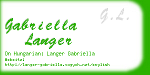gabriella langer business card